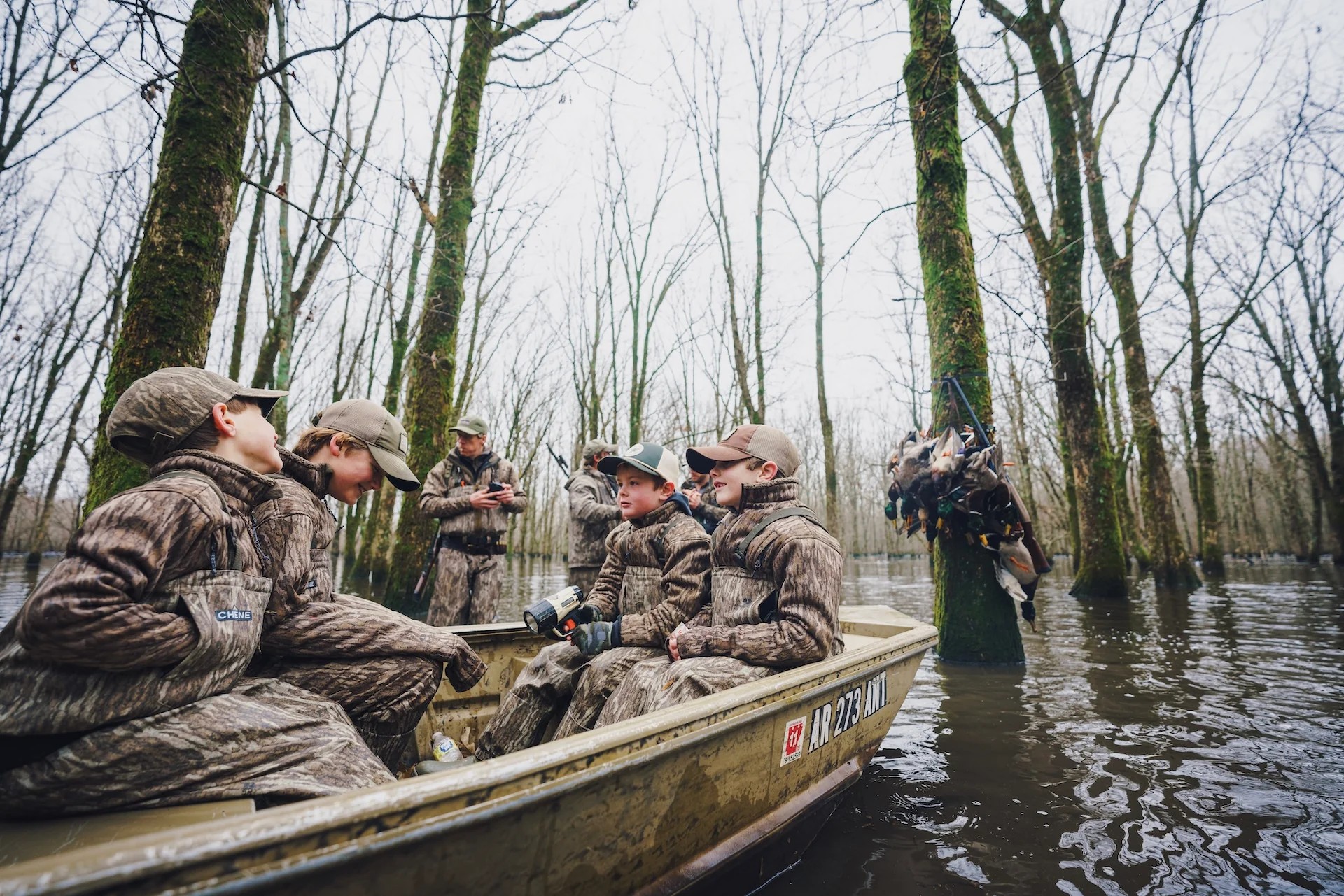 Kids duck hunting